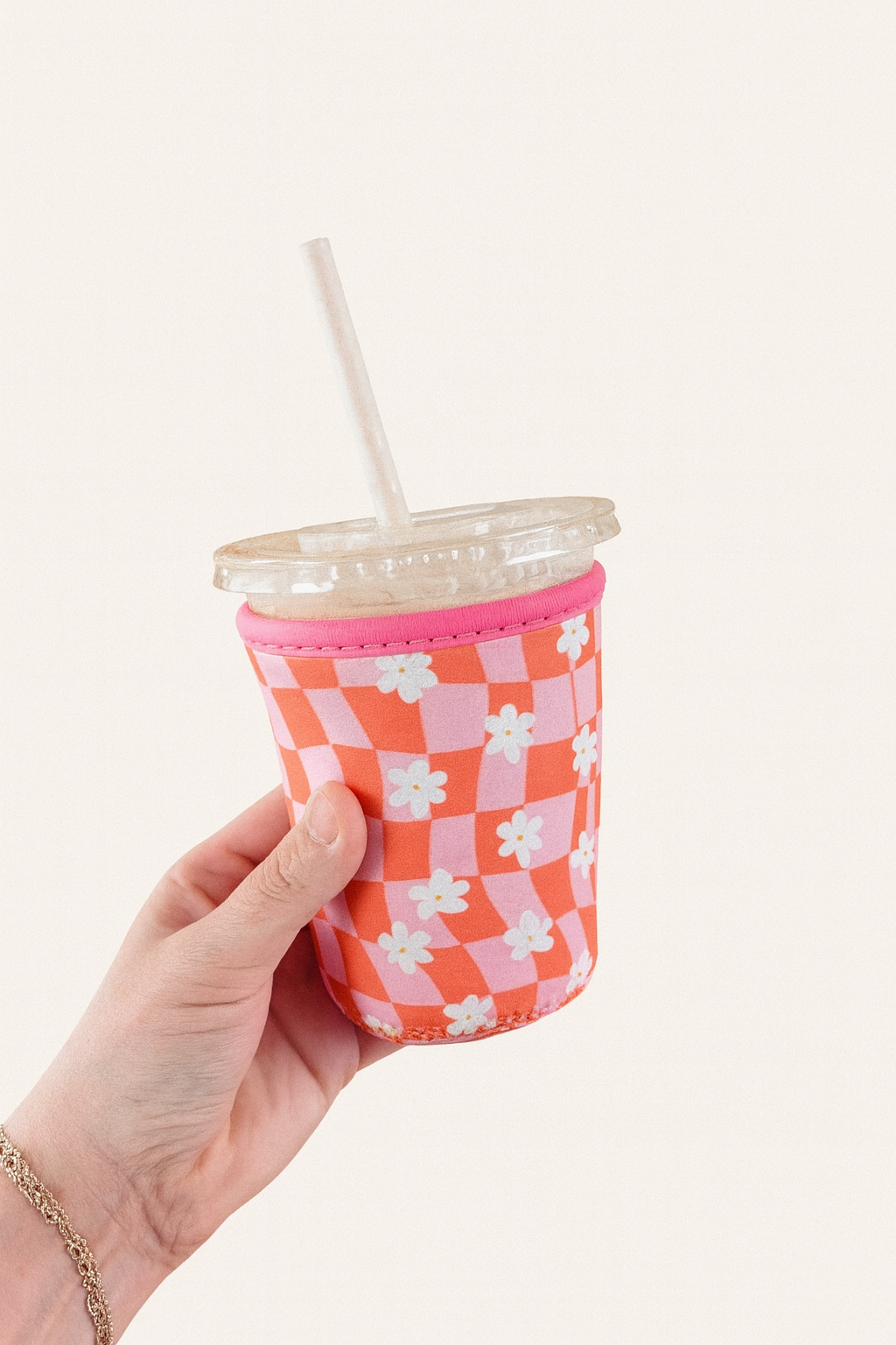 cutie coffee koozies - floral accents