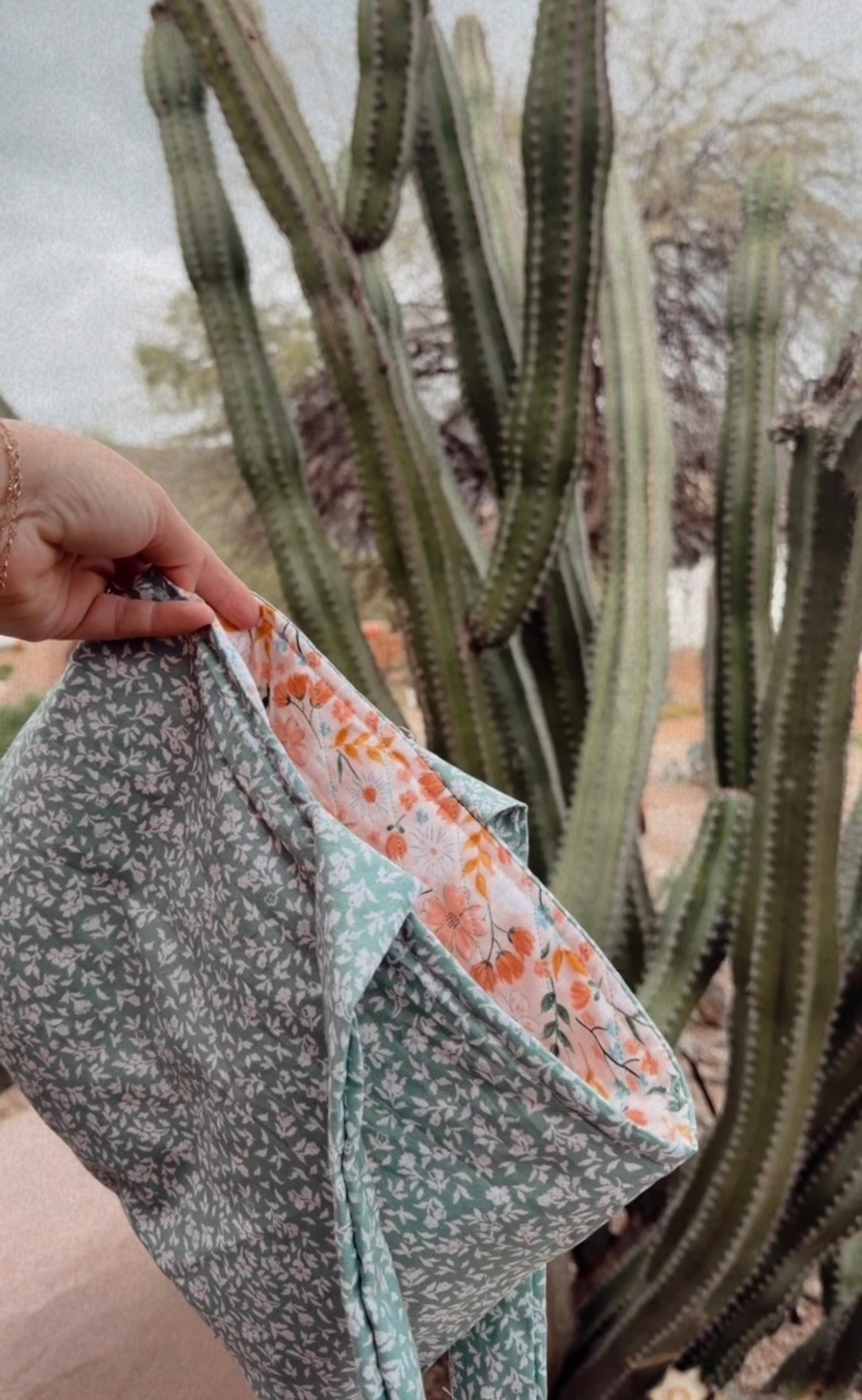 Handmade Bible/Book Bags - LARGE floral/light blue flowers