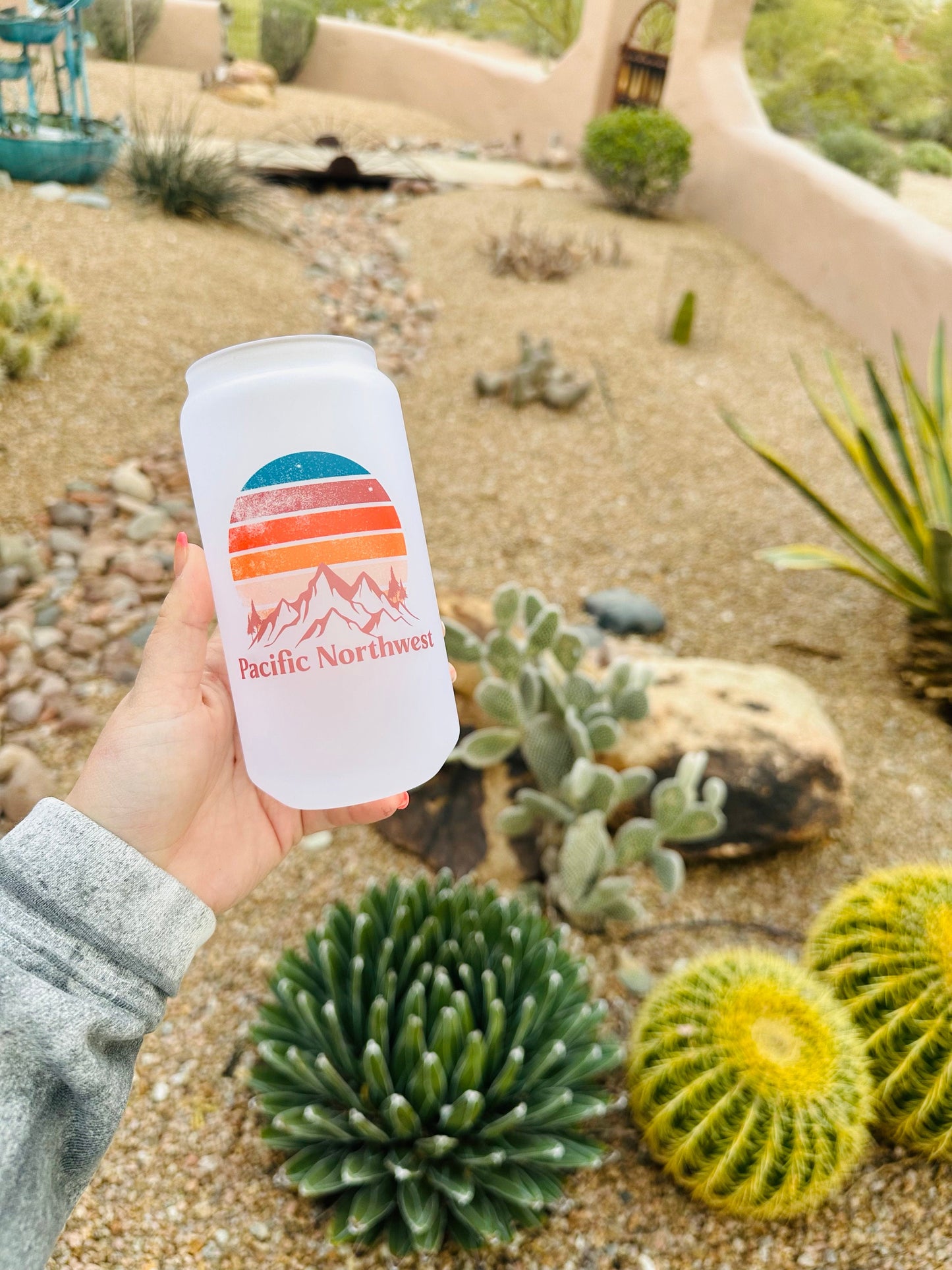 PNW Printed Libby Glass Retro - Dishwasher Safe