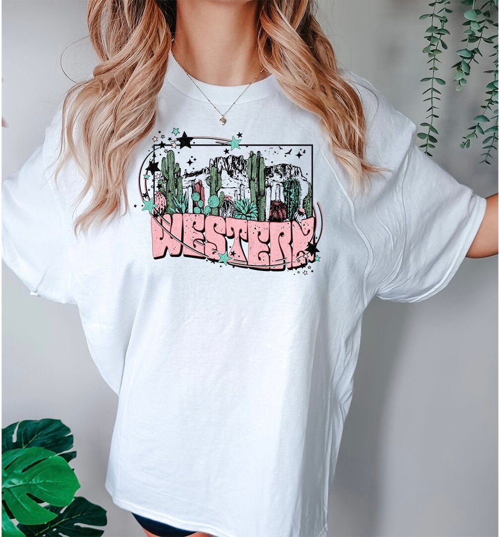 Western Vibes Graphic - DTF Printed Transfer - DTF Transfer Sheets - Ready To Press - High Quality Printed - Shirt Transfers