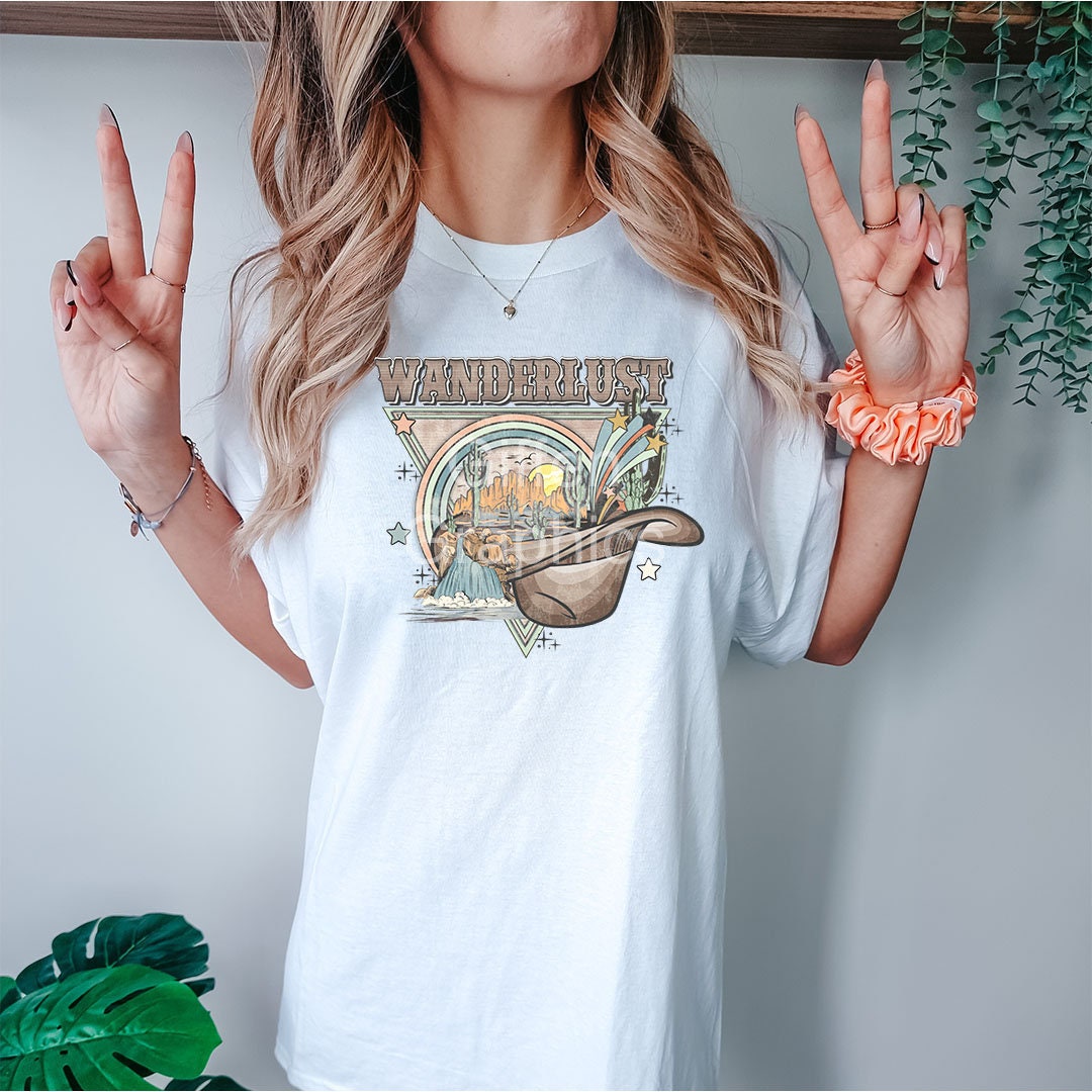 Wanderlust Graphic - DTF Printed Transfer - DTF Transfer Sheet - High Quality Printed - Shirt Transfer - DTF printed - Ready to Press