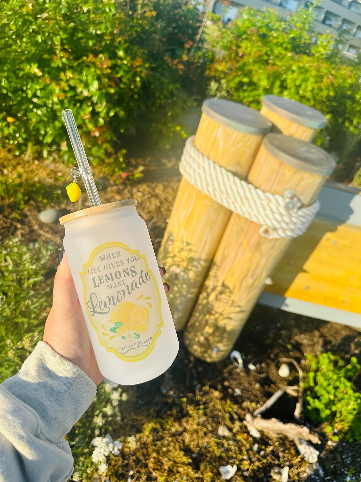 Make Lemonade Printed Libby Glass - Dishwasher Safe