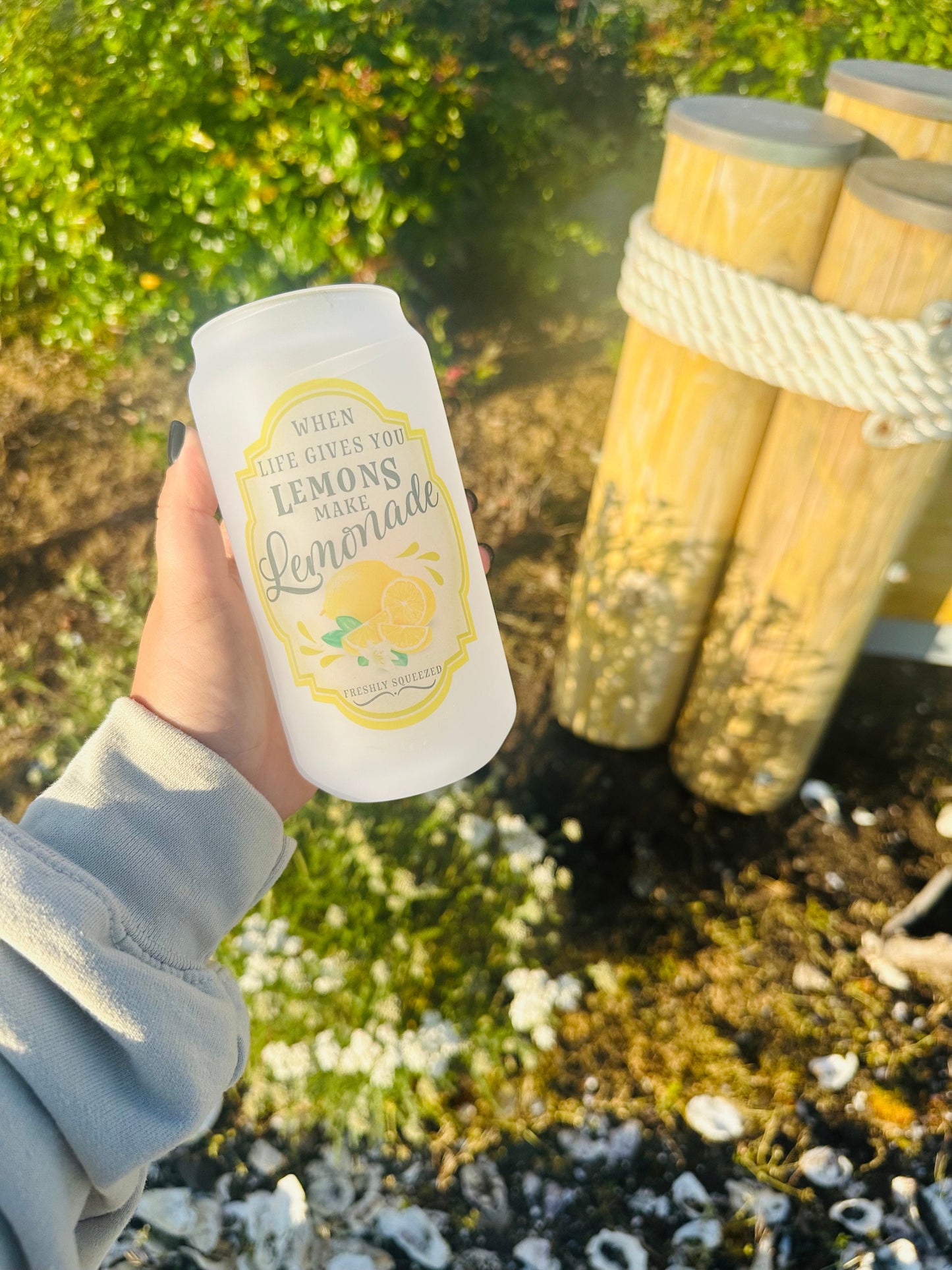 Make Lemonade Printed Libby Glass - Dishwasher Safe
