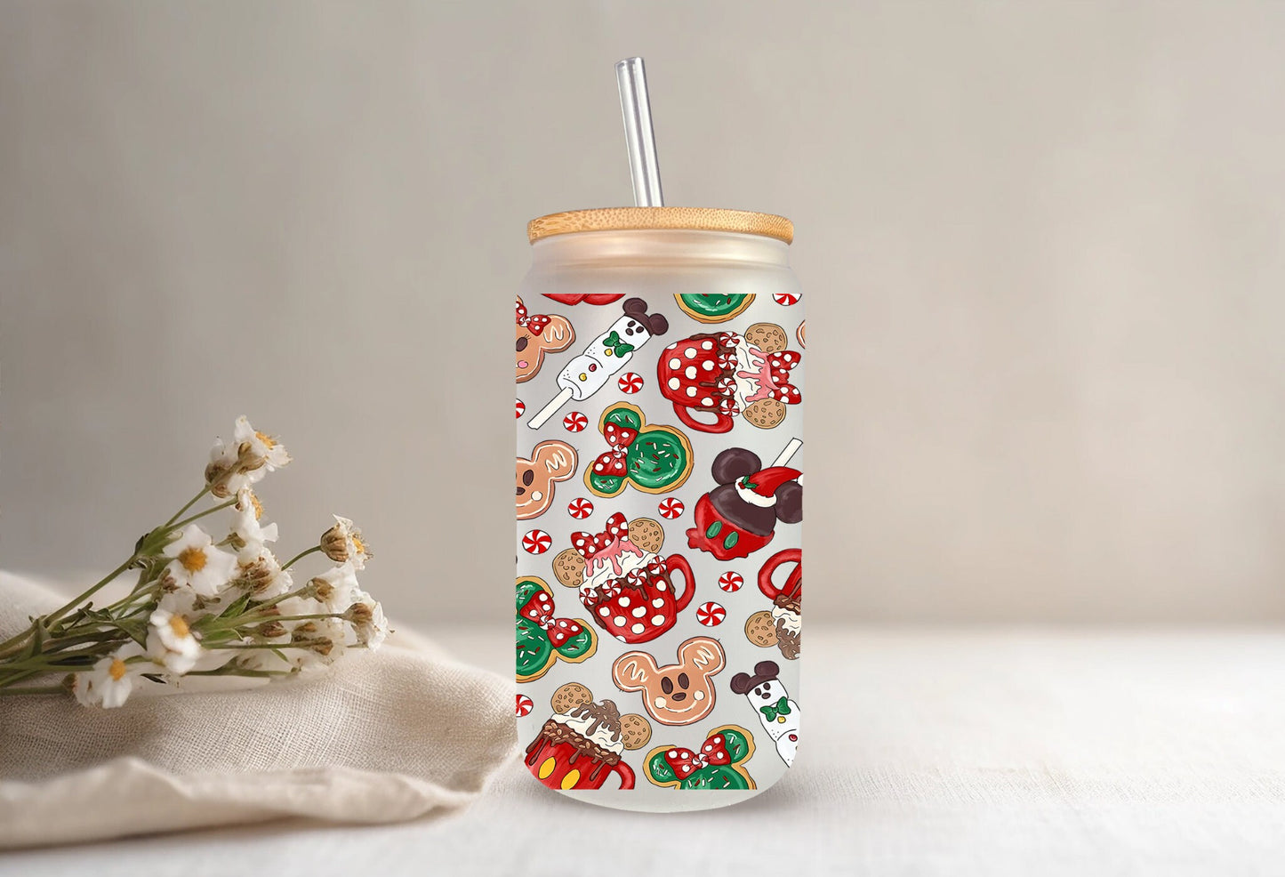 Festive Nights - Frosted Glass - Dishwasher Safe