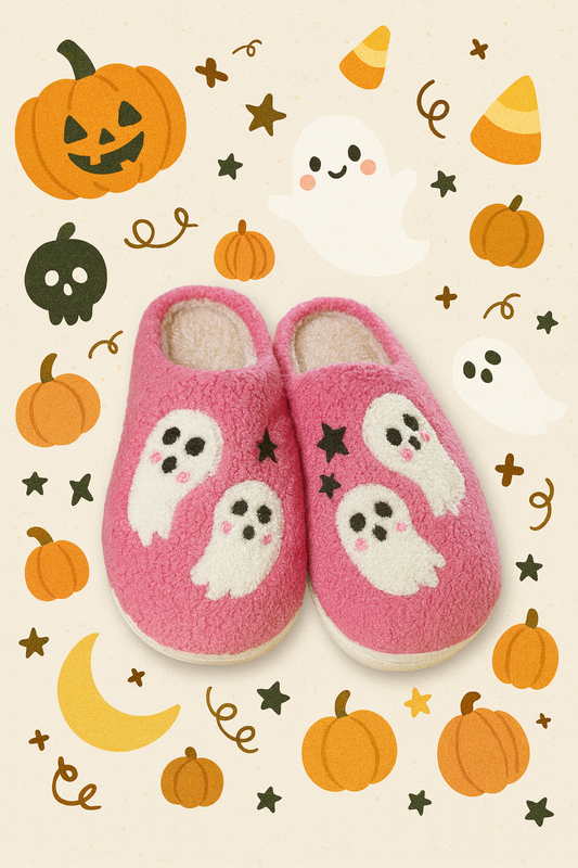 Halloween Spooky Ghost Slippers