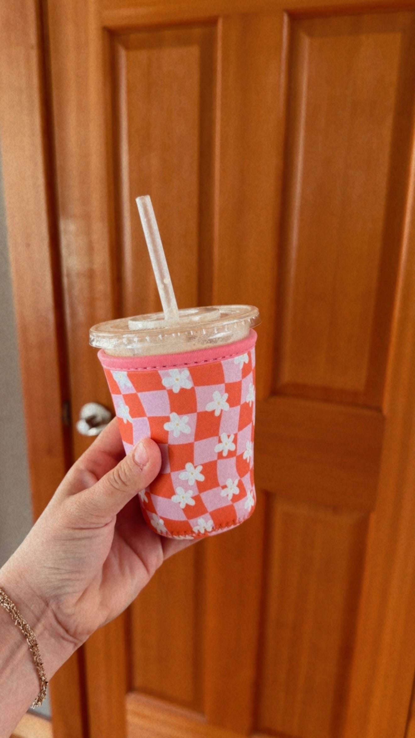 cutie coffee koozies - floral accents