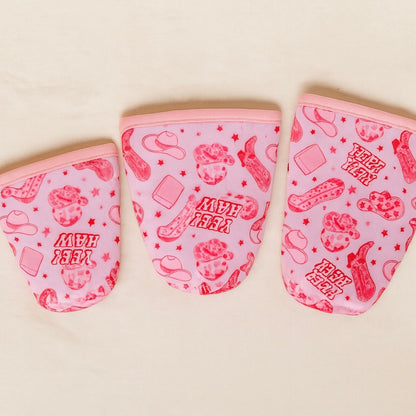cutie coffee koozies - western pinks