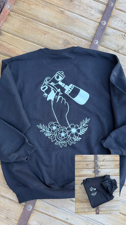 Spray Tan Floral ... Graphic Crew Neck - DTF Printed