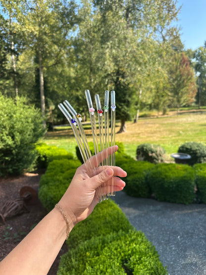 Tiny Mushroom Glass Straw - Dishwasher Safe