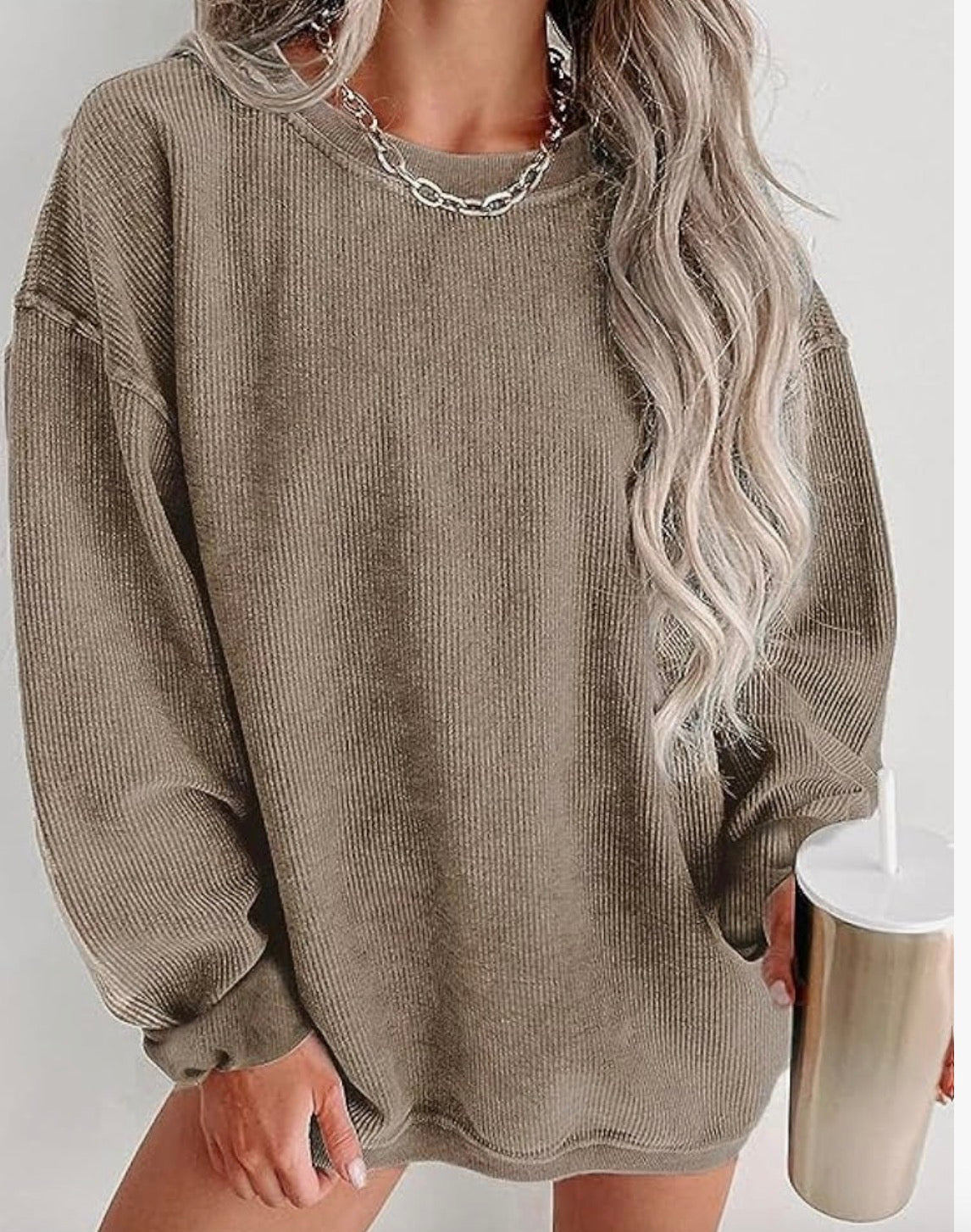 PREORDER - Waffle Knit Crews Embroidered