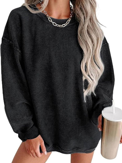 PREORDER - Waffle Knit Crews Embroidered