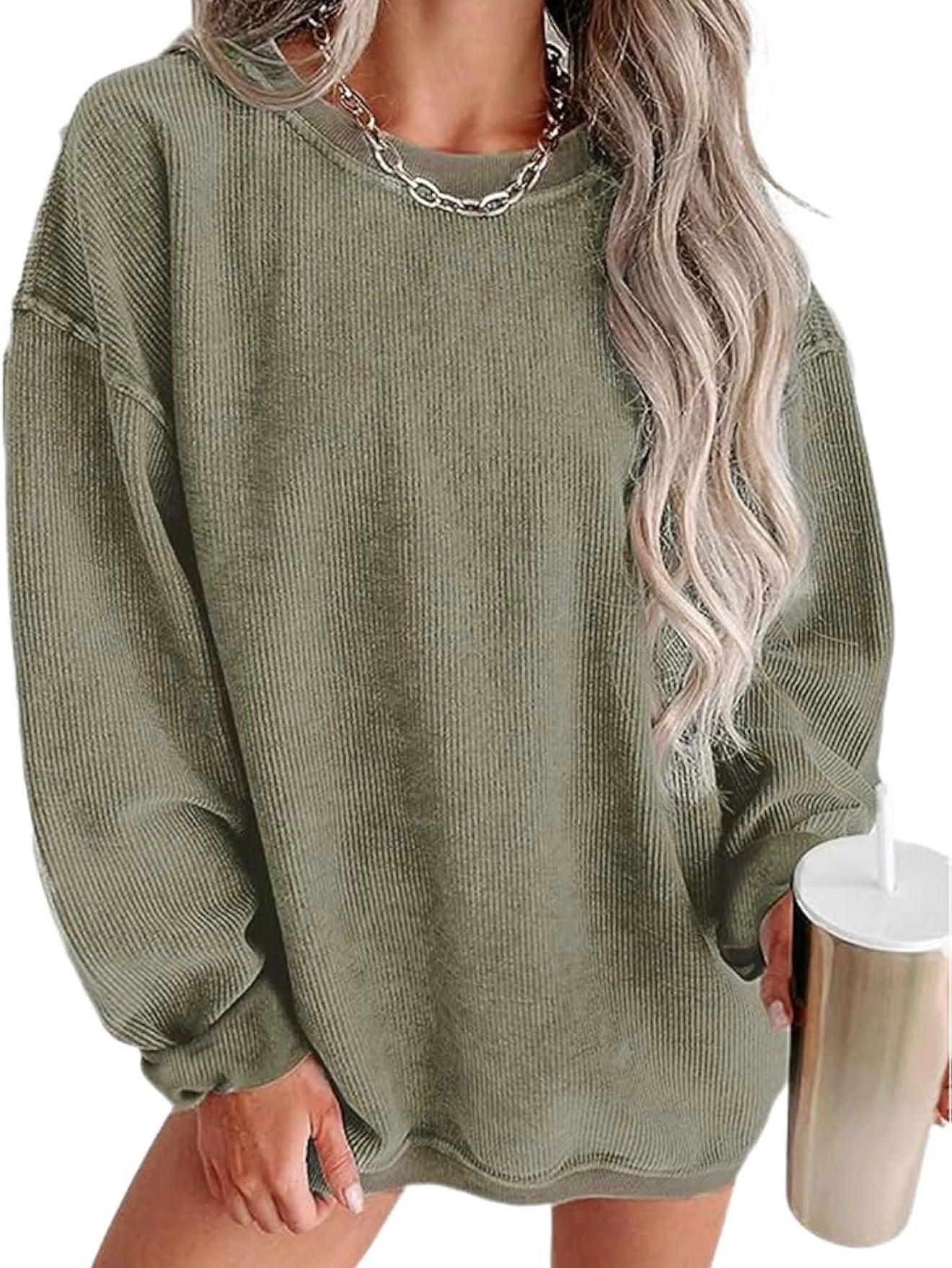 PREORDER - Waffle Knit Crews Embroidered