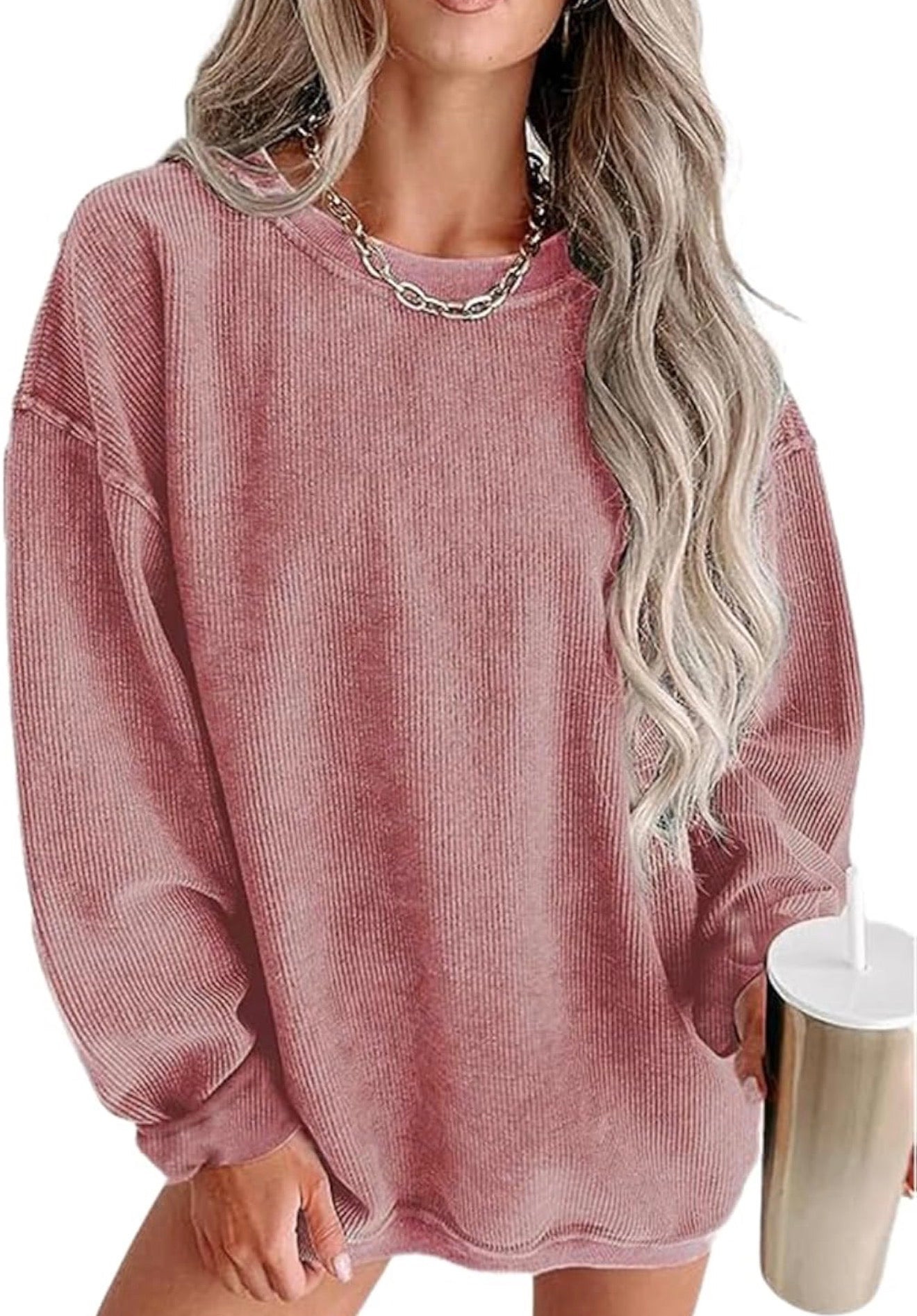 PREORDER - Waffle Knit Crews Embroidered