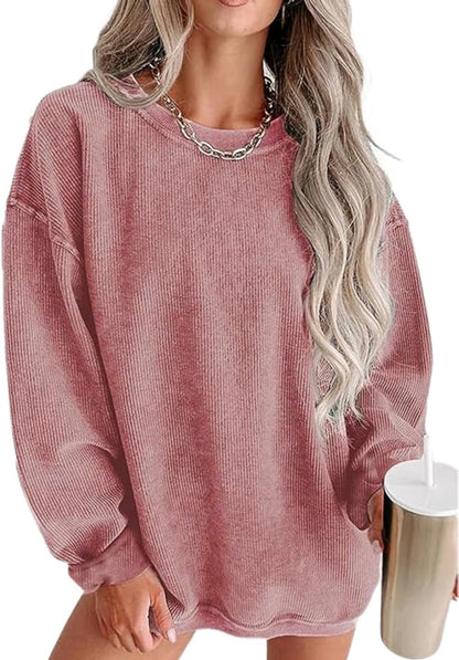 PREORDER - Waffle Knit Crews Embroidered