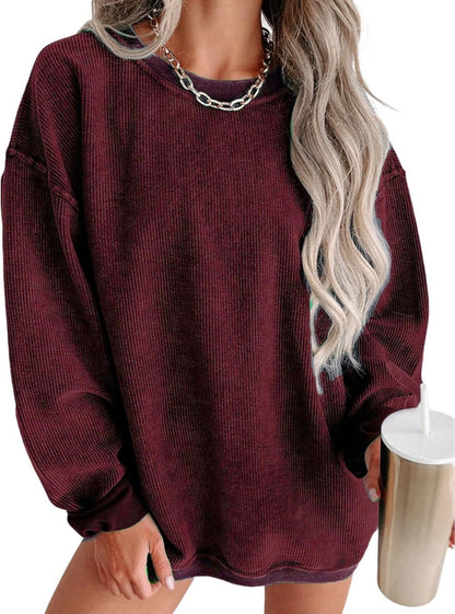 PREORDER - Waffle Knit Crews Embroidered