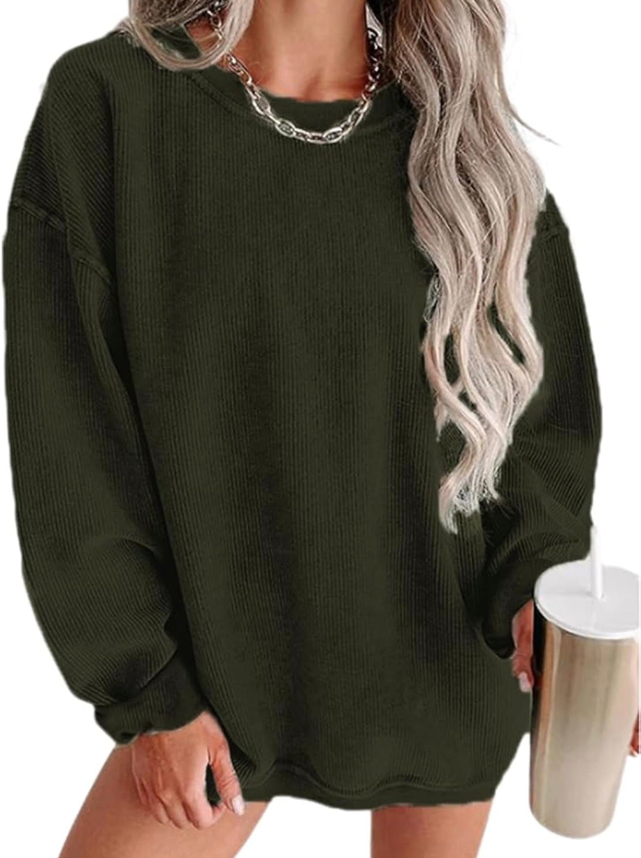 PREORDER - Waffle Knit Crews Embroidered