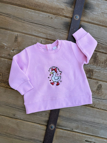 embroidered - silly goose on the loose - little one crew