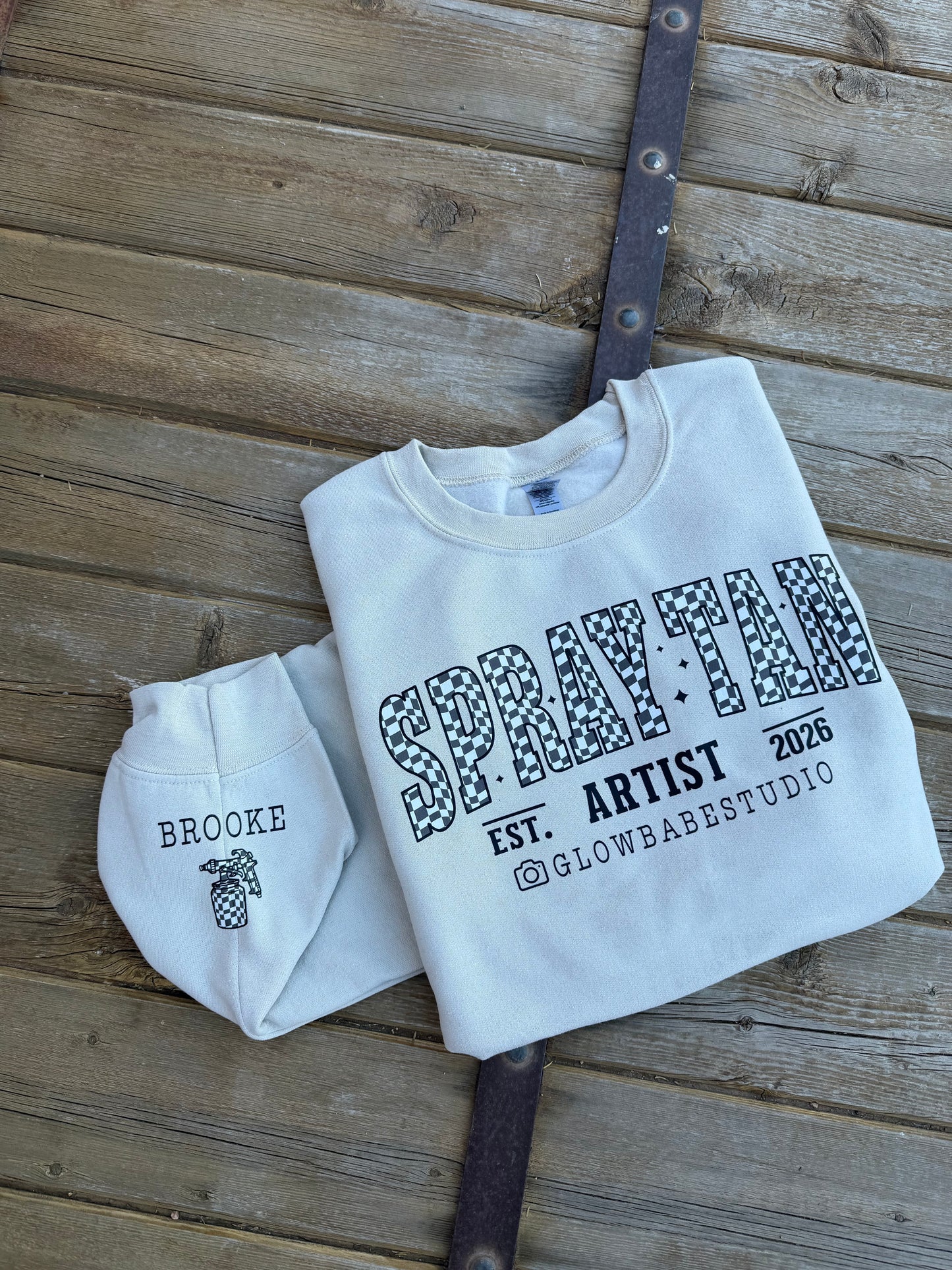 Customizable Spray Tan Artist ... Graphic Crew Neck - DTF Printed