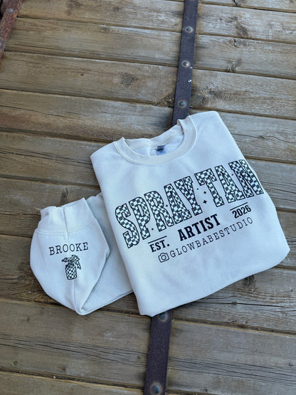 Customizable Spray Tan Artist ... Graphic Crew Neck - DTF Printed