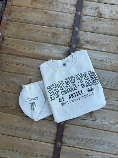 Customizable Spray Tan Artist ... Graphic Crew Neck - DTF Printed