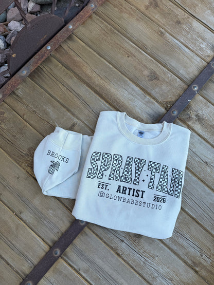 Customizable Spray Tan Artist ... Graphic Crew Neck - DTF Printed