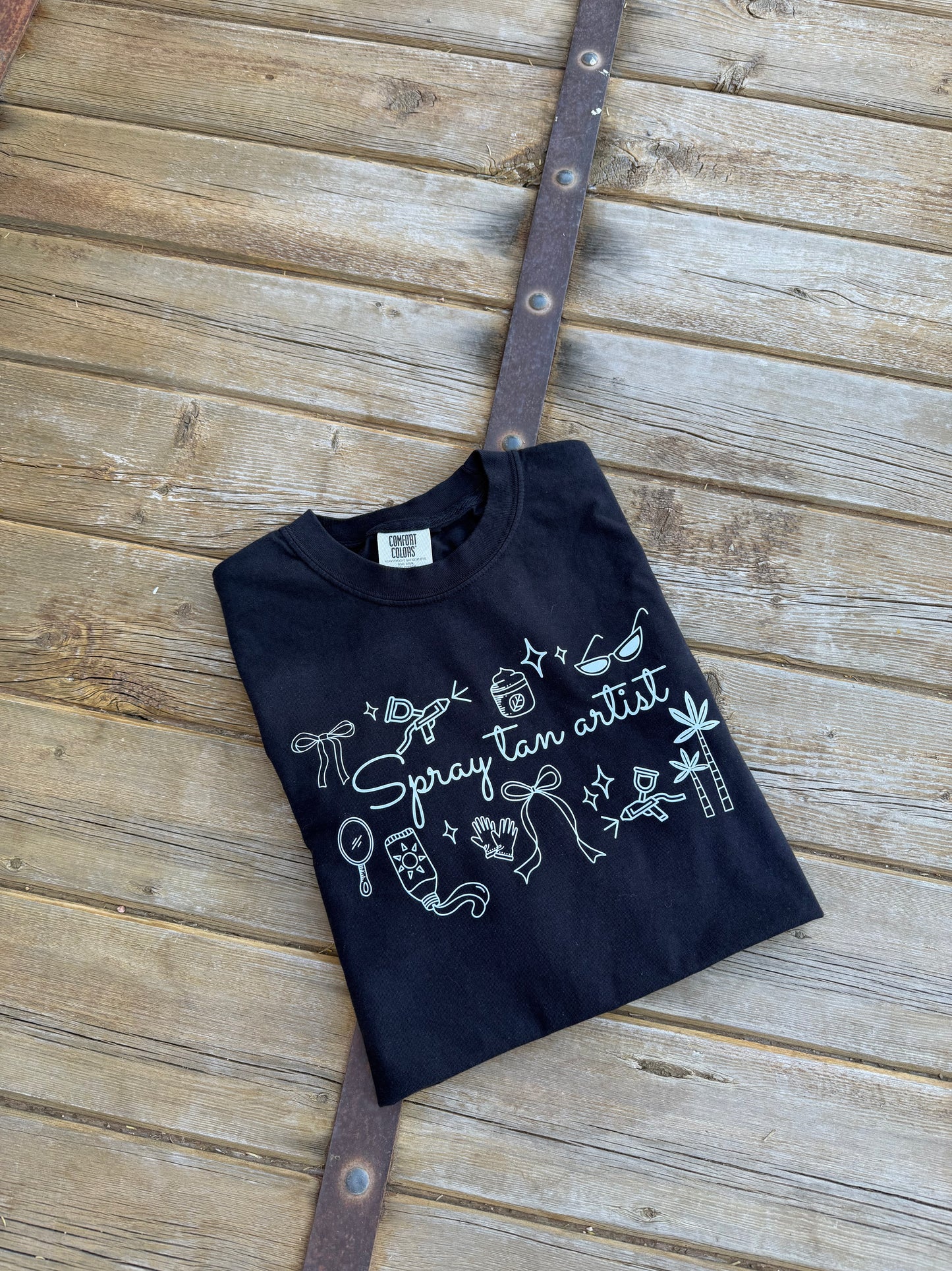 Spray tan doodles - DTF Printed Graphic Tee