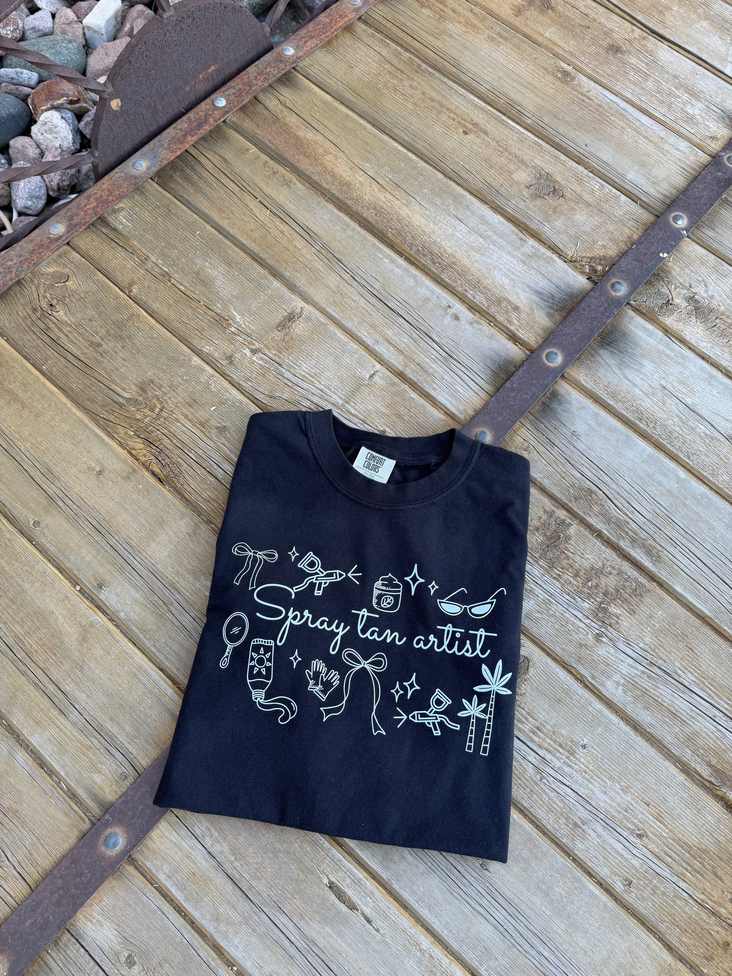 Spray tan doodles - DTF Printed Graphic Tee
