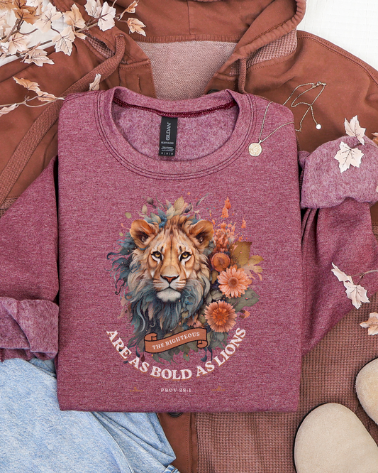 Bold as a Lion - DTF Printed Graphic Crew