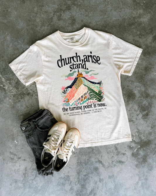 TPUSA fundraiser, Church, arise - DTF Printed Graphic Tee