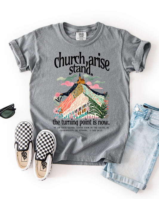TPUSA Fundraiser YOUTH, Church, arise - DTF Printed Graphic Tee