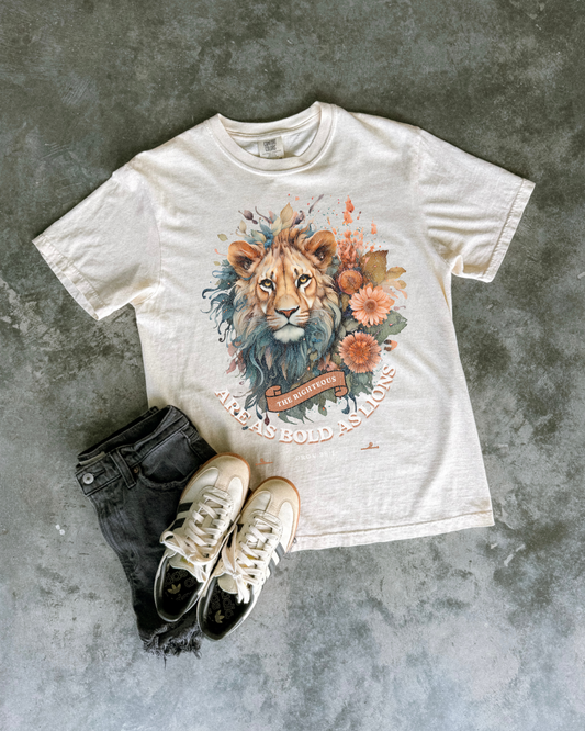 Bold as a lion - DTF Printed Graphic Tee