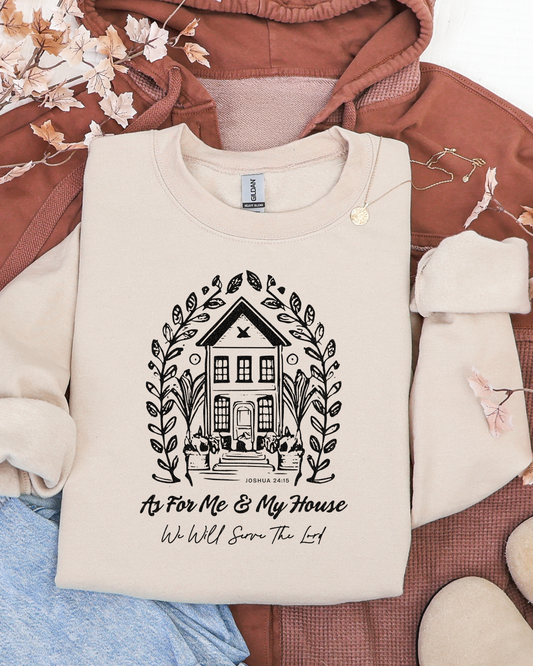 As for me and my house - DTF Printed Graphic Crew