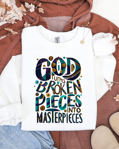 Broken Pieces   - DTF Printed Graphic Crew
