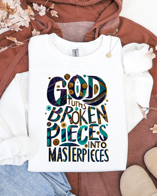 Broken Pieces   - DTF Printed Graphic Crew