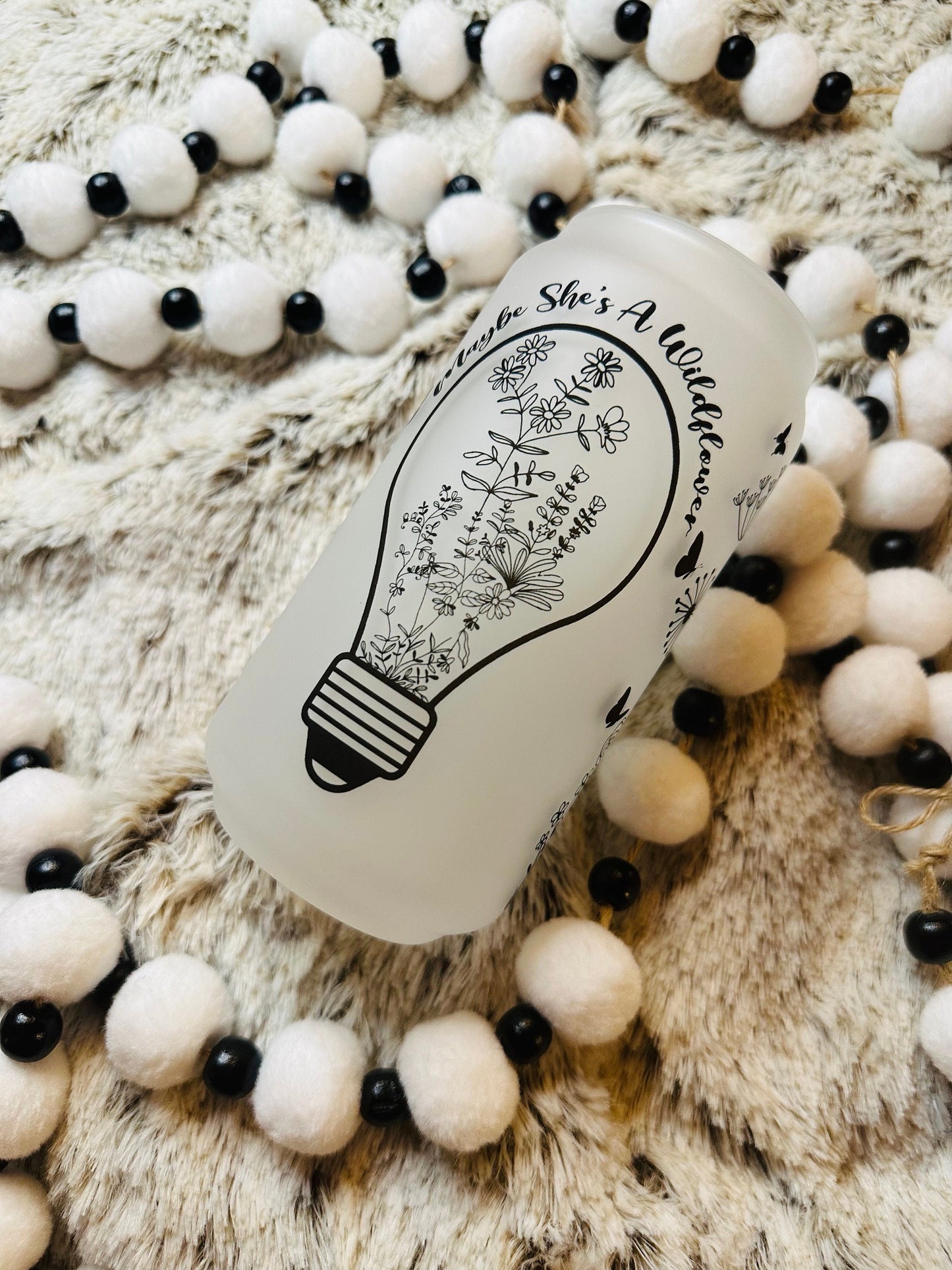 Maybe She's a Wildflower Printed Libby Glassware