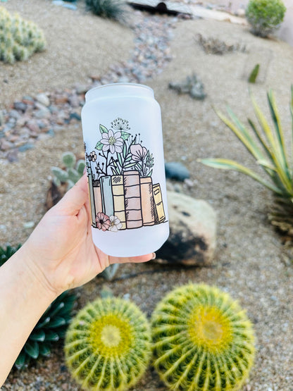 Book Lover Printed Libby Glass - Dishwasher Safe