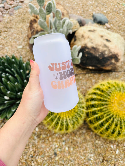Just One More Chapter Printed Libby Glass - Dishwasher Safe