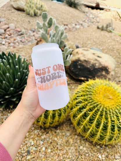 Just One More Chapter Printed Libby Glass - Dishwasher Safe