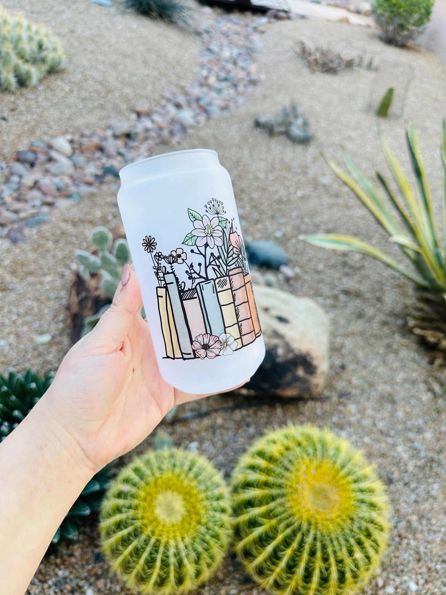 Book Lover Printed Libby Glass - Dishwasher Safe