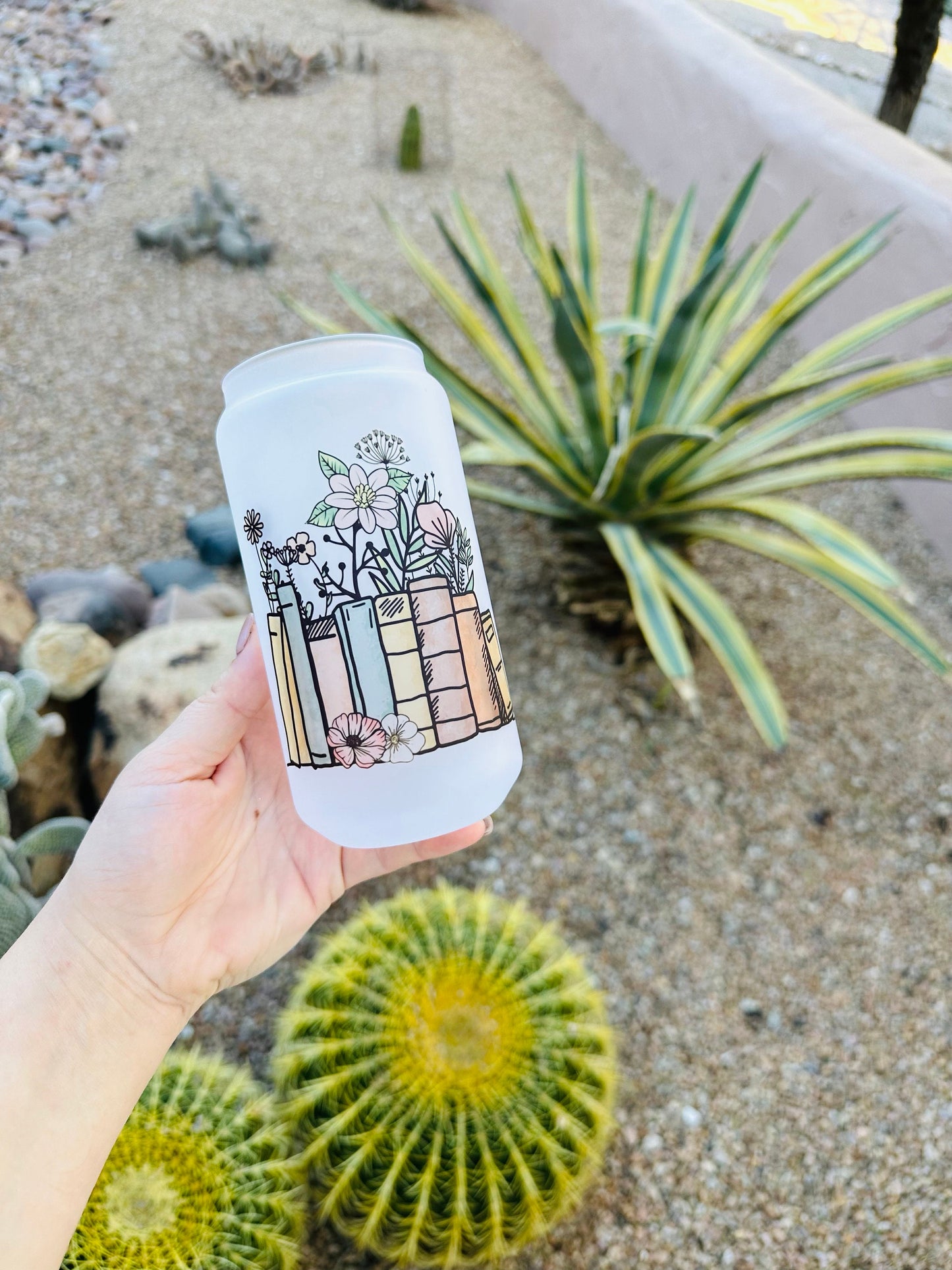 Book Lover Printed Libby Glass - Dishwasher Safe