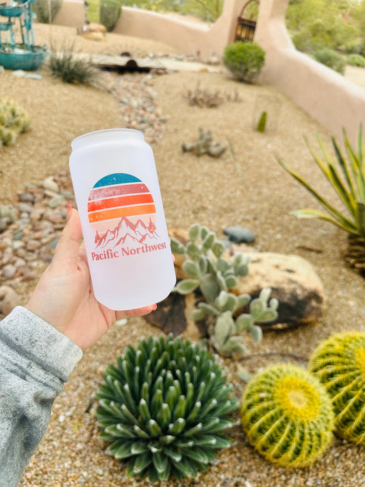 PNW Printed Libby Glass Retro - Dishwasher Safe