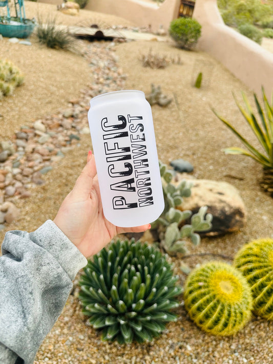 PNW b&w Printed Libby Glass - Dishwasher Safe