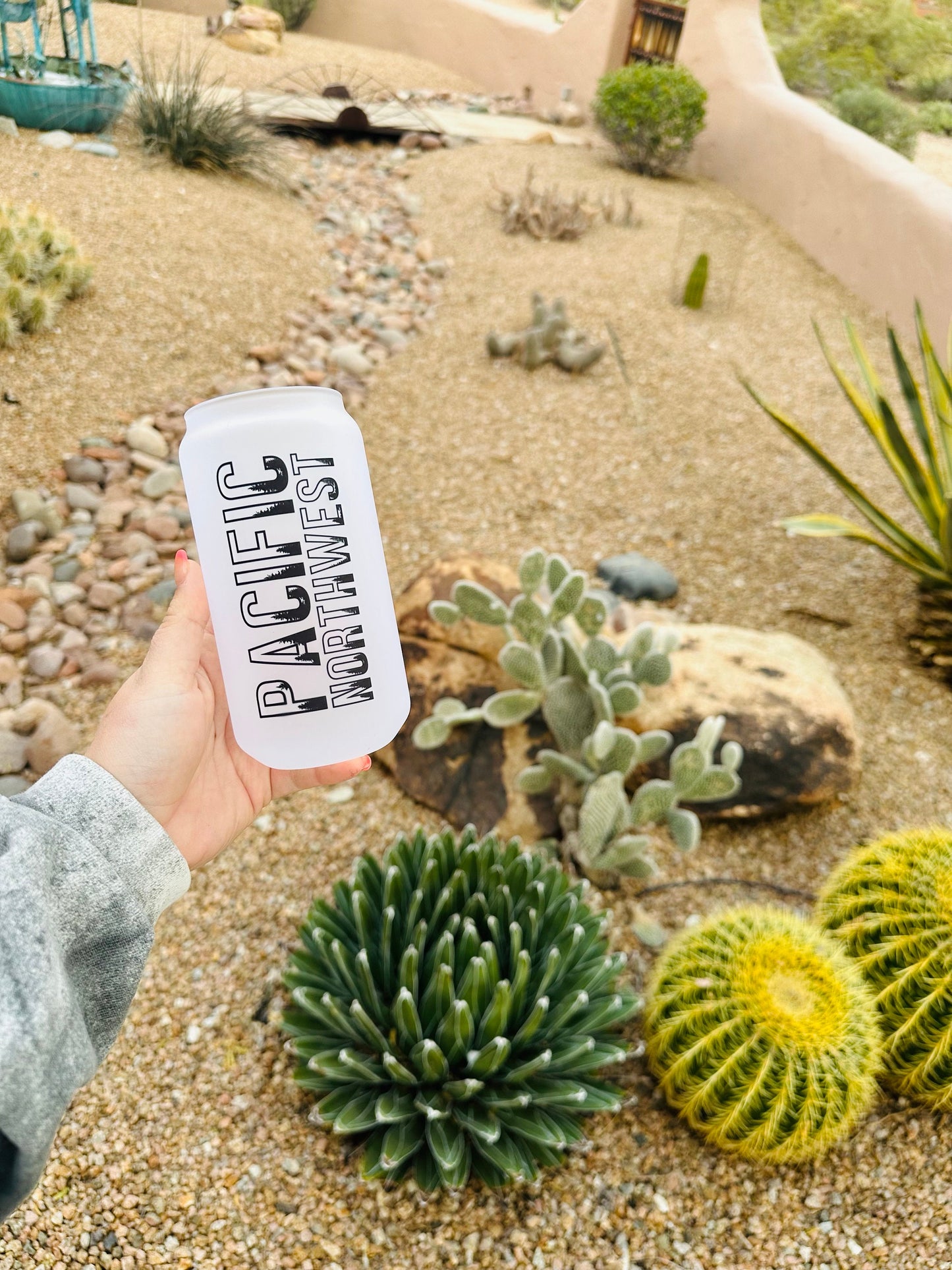 PNW b&w Printed Libby Glass - Dishwasher Safe