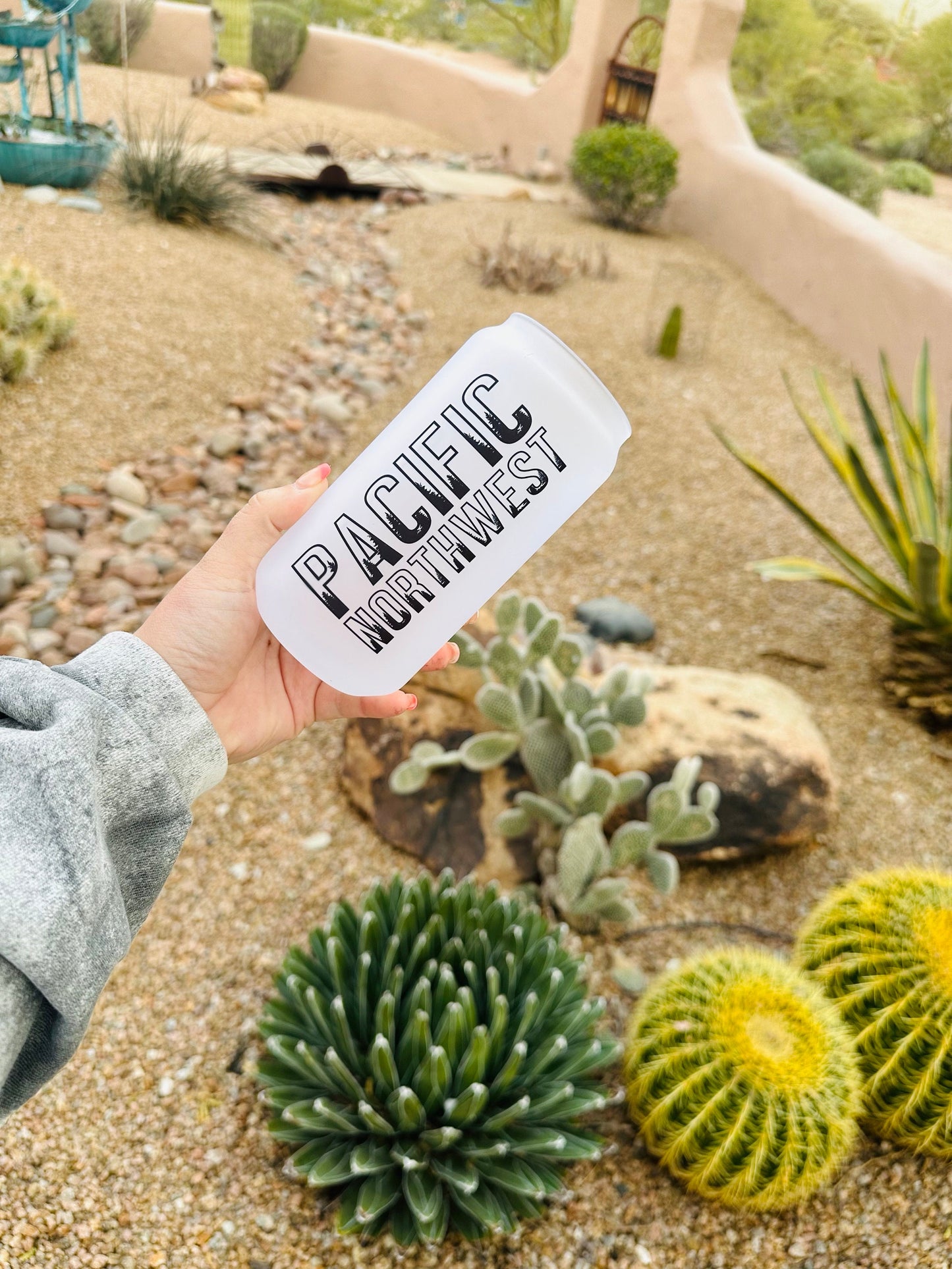 PNW b&w Printed Libby Glass - Dishwasher Safe