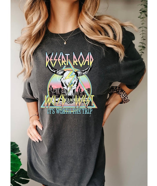 Desert Road Graphic - DTF Printed Transfer- Printed Transfers - High Quality Printed - Ready To Press - Shirt Transfer - DTF Printed Sheets