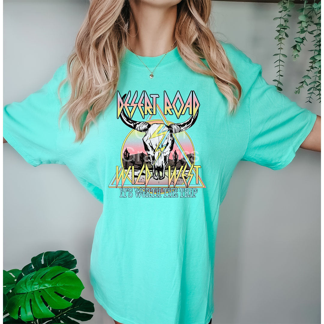Desert Road Graphic - DTF Printed Transfer- Printed Transfers - High Quality Printed - Ready To Press - Shirt Transfer - DTF Printed Sheets