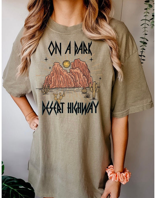 Dark Desert Graphic Tee - DTF Printed