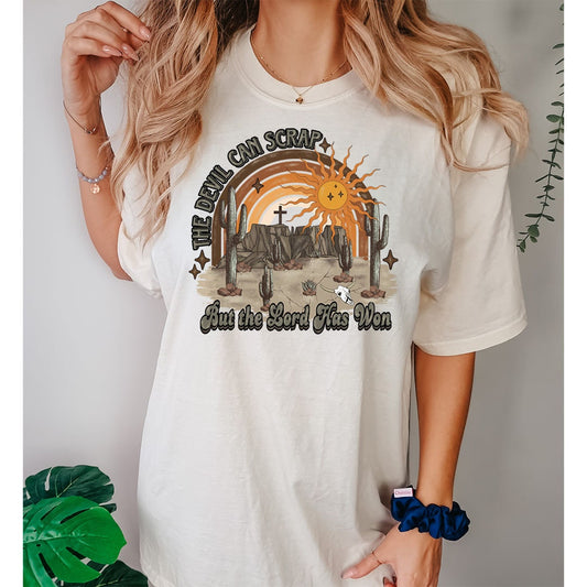 The Devil Can Scrap Graphic Tee - DTF Printed