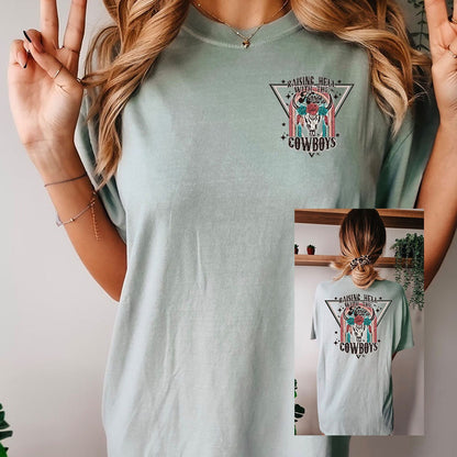 Raising Hell Graphic Tee - DTF Printed Transfer - DTF Transfer Sheet - Ready To Press - Shirt Transfer - High Quality Printed