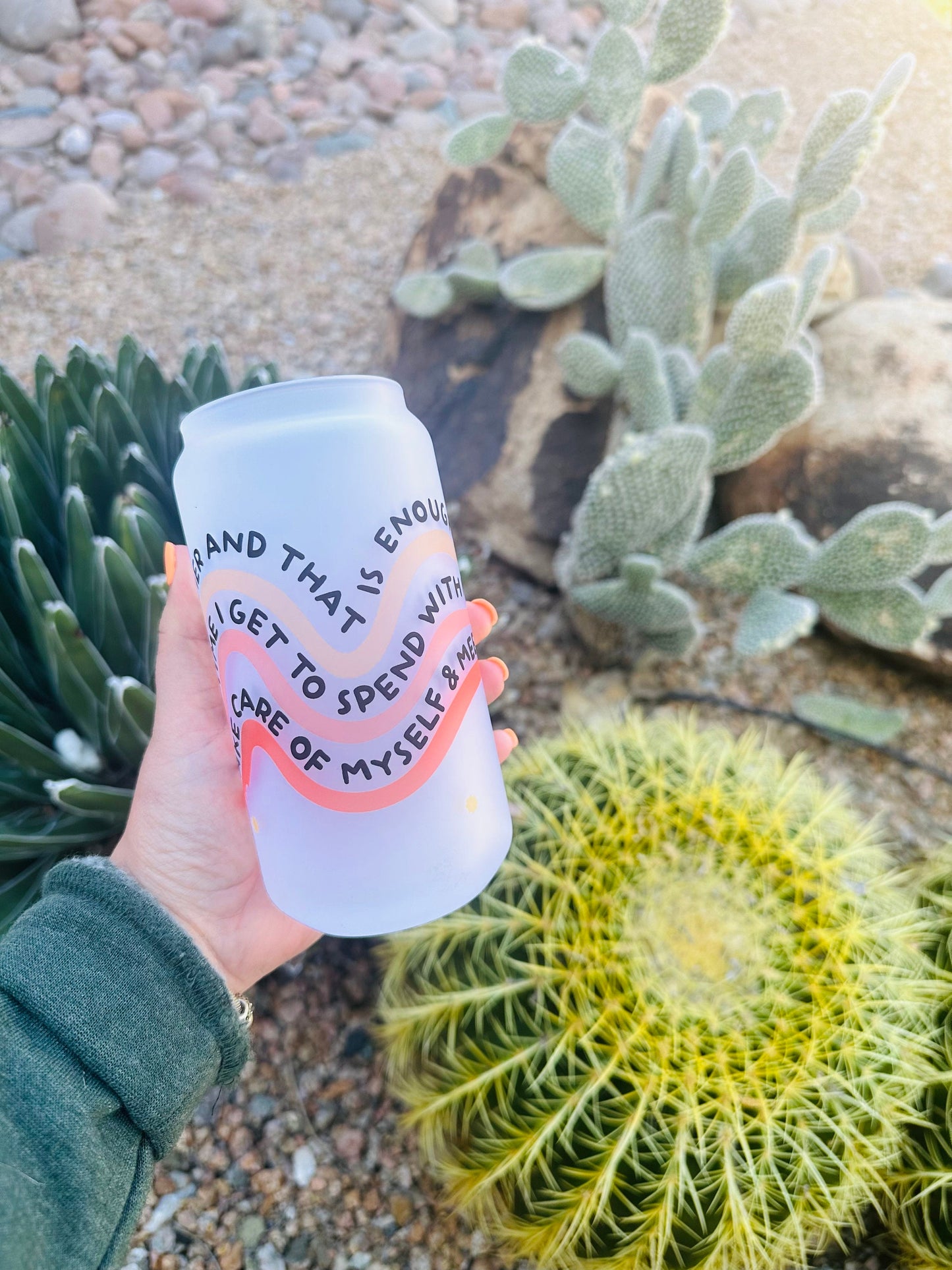 Mom Affirmation Wrapped Printed Libby Glass - Dishwasher Safe